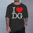I Love ハート Dg Tシャツ 彼への贈り物