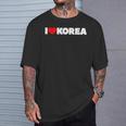I Love ハート Korea Tシャツ 彼への贈り物