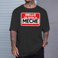 Meche Hello Hi My Name Is ネームオン カスタム Tシャツ 彼への贈り物