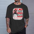 Messy Bun Softball Mom My Boy May Not Always Swing But I Do T-Shirt Gifts for Him