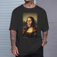 Mona Lisa チューインガム レオナルド・ダ・ヴィンチ ジョコンダ イタリアアート Tシャツ 彼への贈り物