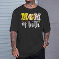 Mom Of Both Baseball Softball T-Shirt Gifts for Him