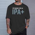 My Blood Type Is Ipa クラフトビール Ipa ペールエール Tシャツ 彼への贈り物