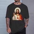Myuperhero Is Jesus、Faith Love Godシャツ Tシャツ 彼への贈り物