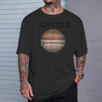 Nerdy Jupiter 天文学 科学惑星 太陽系 事実 B Tシャツ 彼への贈り物