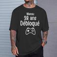 Niveau 38 Ans Débloqué Gamer T-Shirt Cadeaux pour lui