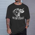 No Difference ワンライフ 違いはありません ベジタリアン 動物愛好家 ビーガン 長袖tシャツ Tシャツ 彼への贈り物