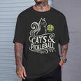 Pickleball Player 猫オーナーピックルボール キティ好きの服 Tシャツ 彼への贈り物