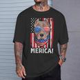 Pit-Bull Usa 愛国的な犬服 アメリカ国旗 メンズ Tシャツ 彼への贈り物