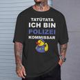 Polizei Kommissar Beförderung T-Shirt Geschenke für Ihn
