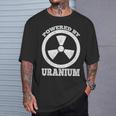 Powered By Uranium 原子力エンジニア Tシャツ 彼への贈り物