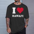 Red Heart I Love Hawai'i Tシャツ 彼への贈り物