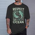 Respect The Ocean Marine Biology Shark Whale Conservation T-Shirt Gifts for Him Respect The Ocean Marine Biology Shark Whale Conservation T-Shirt Gifts for Him