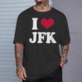 Retrointage I Heart Jfk John F Kennedy Tシャツ 彼への贈り物