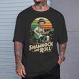 Shamrock And Roll Leprechaun Guitar T-Shirt Gifts for Him