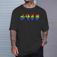 Sign Language Love LGBT Pride Month Rainbow Gay Lesbian T-Shirt Gifts for Him