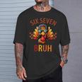 Six Seven Bruh Turkey Thanksgiving 67 Meme Gen Alpha Slang T-Shirt Gifts for Him