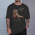 T Rex 恐竜 バスケットボール 面白い恐竜フープ Tシャツ 彼への贈り物