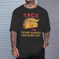 Taco Trump Always Chickens Out アンチトランプニックネーム Tシャツ 彼への贈り物