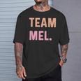 Team Mel 名前 Tシャツ 彼への贈り物