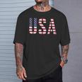 Usa アメリカの国旗の色のアメリカ 長袖tシャツ Tシャツ 彼への贈り物