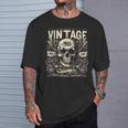 Vintage 1965 Né En 1965 Anniversaire Crâne Motard Moto T-Shirt Cadeaux pour lui