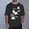 We're All Mad Here 不思議の国のアリスtシャツデザイン Tシャツ 彼への贈り物