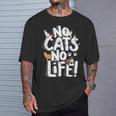 「No Cats No Life」 母の日 バレンタインデー 猫 母 Tシャツ 彼への贈り物