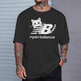 「Nyan Balance」ニャンバランス グラフィック かわいい ねこ Tシャツ 彼への贈り物