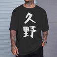 【久野】苗字 名字 家族お揃い ギャグ ネタ ウケ狙い 面白い 名前 おもしろ Tシャツ 彼への贈り物