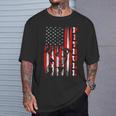 アメリカン ピットブル・テリア国旗 面白い犬 お父さん お母さん ギフト Tシャツ 彼への贈り物