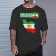 イランライオン太陽旗、イラン地図、イラン、イランの旗、イランの旗。 Tシャツ 彼への贈り物