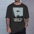 エイリアンufoアパレル「I Want To Believe」 Tシャツ 彼への贈り物