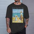 オーギュスト・ルノワール ビーチのフィギュア Tシャツ 彼への贈り物