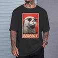 カワウソ 動物 リスペクト ヴィンテージ レトロ Tシャツ 彼への贈り物