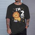 キッズ 2歳の誕生日 ライオン 2歳 男の子 女の子 Tシャツ 彼への贈り物