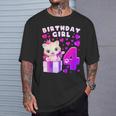 キッズ 4歳の誕生日、4歳の女の子、子猫、番号4 Tシャツ 彼への贈り物