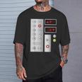 クールなエレベーターボタンアートメンズレディースリフトハロウィンコスチューム Tシャツ 彼への贈り物