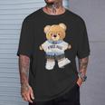 クールなテディベアの女の子と無料の抱擁イラストグラフィック。 Tシャツ 彼への贈り物