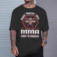 ケージファイティングで生き残るための総合格闘技mmaファイト 長袖tシャツ Tシャツ 彼への贈り物