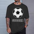サッカー（サッカー部）Soccer 部活 クラブ【サッカーボール】スポーツ フットボール グッズ ウェア イラスト Tシャツ 彼への贈り物