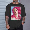 サンドロ・ボッティチェリ作 ピンクの髪の金星 Tシャツ 彼への贈り物