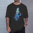 シュールリアルブルーイカ Tシャツ 彼への贈り物