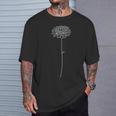 シングル ダリアの花 Tシャツ 彼への贈り物