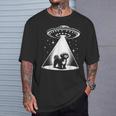 シーズー Mom Dad Dog Alien Ufo Tシャツ 彼への贈り物