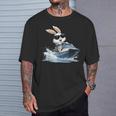 ジェットスキー ジェットスキー ウサギ イースターバニー サングラス Tシャツ 彼への贈り物