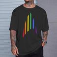 スタートレック オリジナルシリーズ プライドレインボーデルタ 長袖tシャツ Tシャツ 彼への贈り物