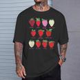 ストロベリーフルーツシャツ イチゴの種類 コテージコア Tシャツ 彼への贈り物