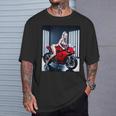 セクシーガールグラフィックtシャツ セクシーなブロンドガール&レッドストリートバイク Tシャツ 彼への贈り物