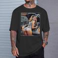 セクシーガールグラフィックtシャツ セクシーなブロンドメカニックピンナップガール Tシャツ 彼への贈り物